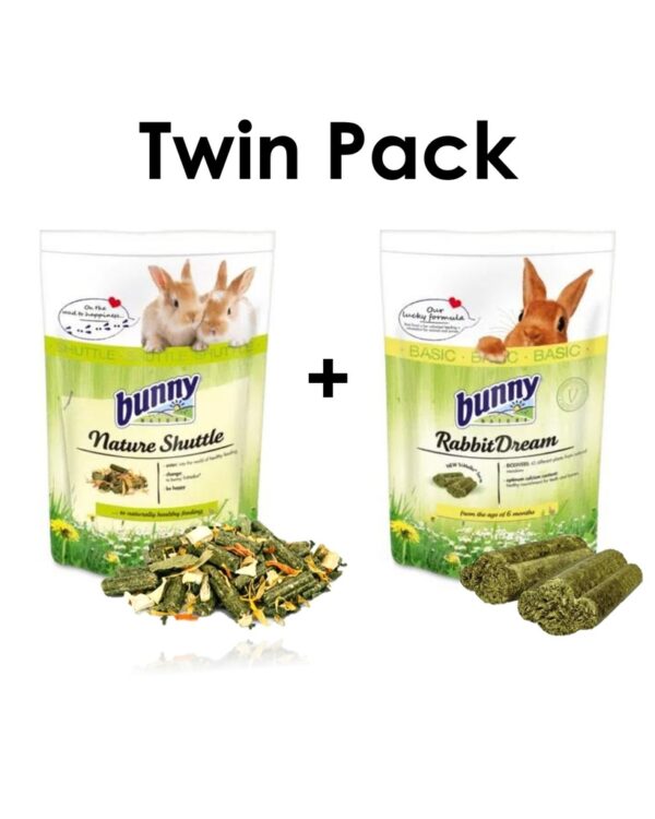 Bunny Nature Twin Pack Nature Shuttle Rabbit-600g & Rabbit Dream Basic 750g