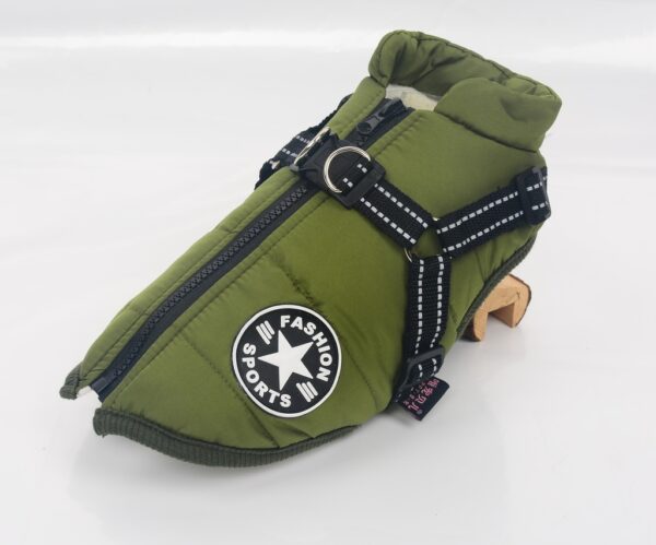 Pets.Love.Earth Jacket With Harness Green