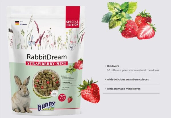 Bunny Nature Rabbit Dream Strawberry-Mint 1.5kg - Image 3