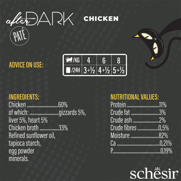 Schesir After Dark Can for Cat Chicken In Paté 80g - Image 3