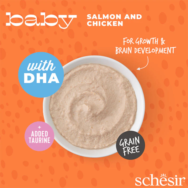 Schesir Baby Kitten Pouch Salmon and Chicken in Mousse 70g - Image 2