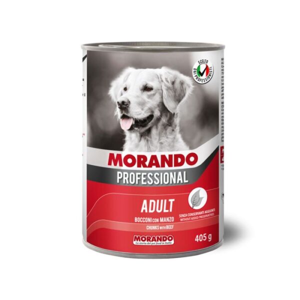 Morando Professional Chunks with Beef Adult Canned Dog Food - 405 g