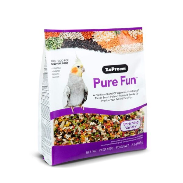 Zupreem Pure Fun Bird Food for Medium Birds - 2 Lbs